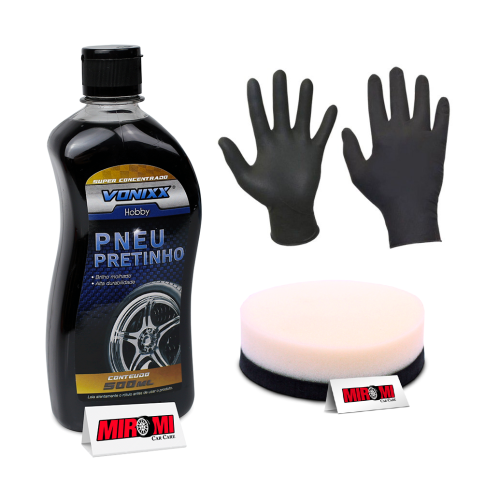 Kit Proteção e Acabamento de Pneus Vintex Pneu Pretinho (500ml)
