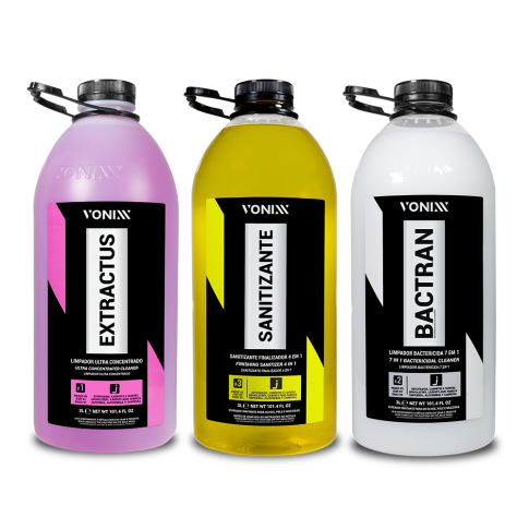 Kit de Higienização Interna Premium Vonixx Sistema VSC - 3 Litros (3 unidades)