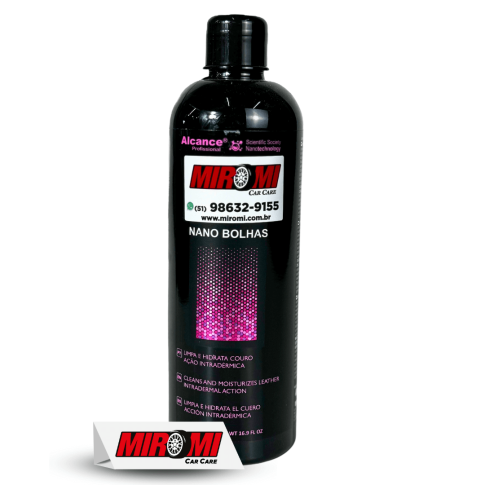 Limpador e Hidratante de Couro Alcance 2 em 1 Nano Bolhas de Oxigênio (500ml)