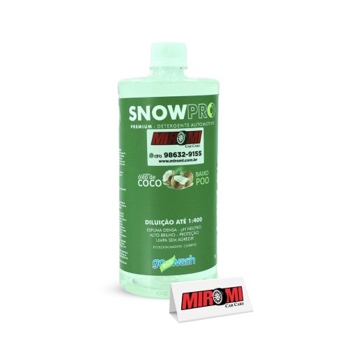 Go Eco Wash Lava Autos Neutro com óleo de coco SnowPro Super Concentrado 1:400 (1 Litro)