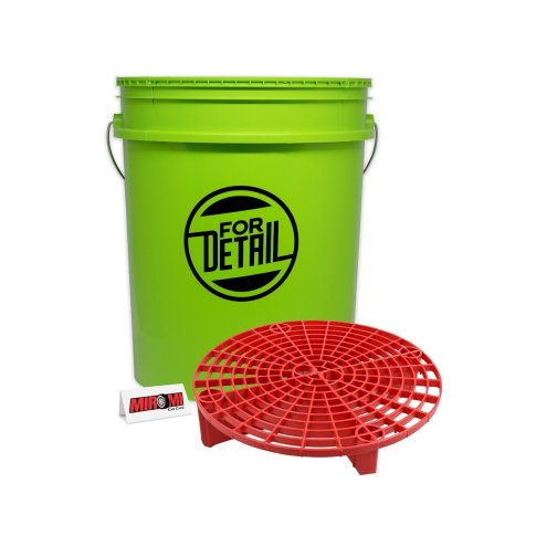 For Detail Balde Verde para Lavagem com Separador de Partículas Detailer Vermelho (19 Litros)