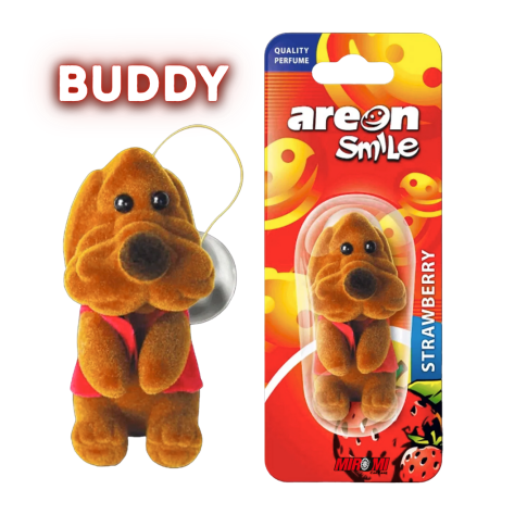 Aromatizante Areon Smile Toy Buddy - Strawberry (Morango)