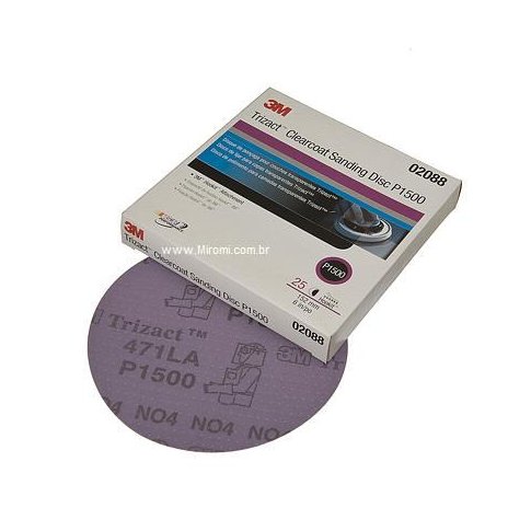 3M Hookit Lixa Disco Trizact P1500 6", 02088 (1 unidade)