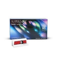 Supermax Luva Azul Escuro Nitrílica Sonic - Tamanho GG 9 (Caixa 100 unidades)