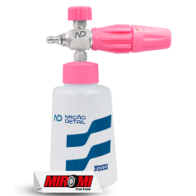 Nação Detail Snow Foam Aluminum Pro - Canhão de Espuma Rosa com Reservatório de 1 Litro