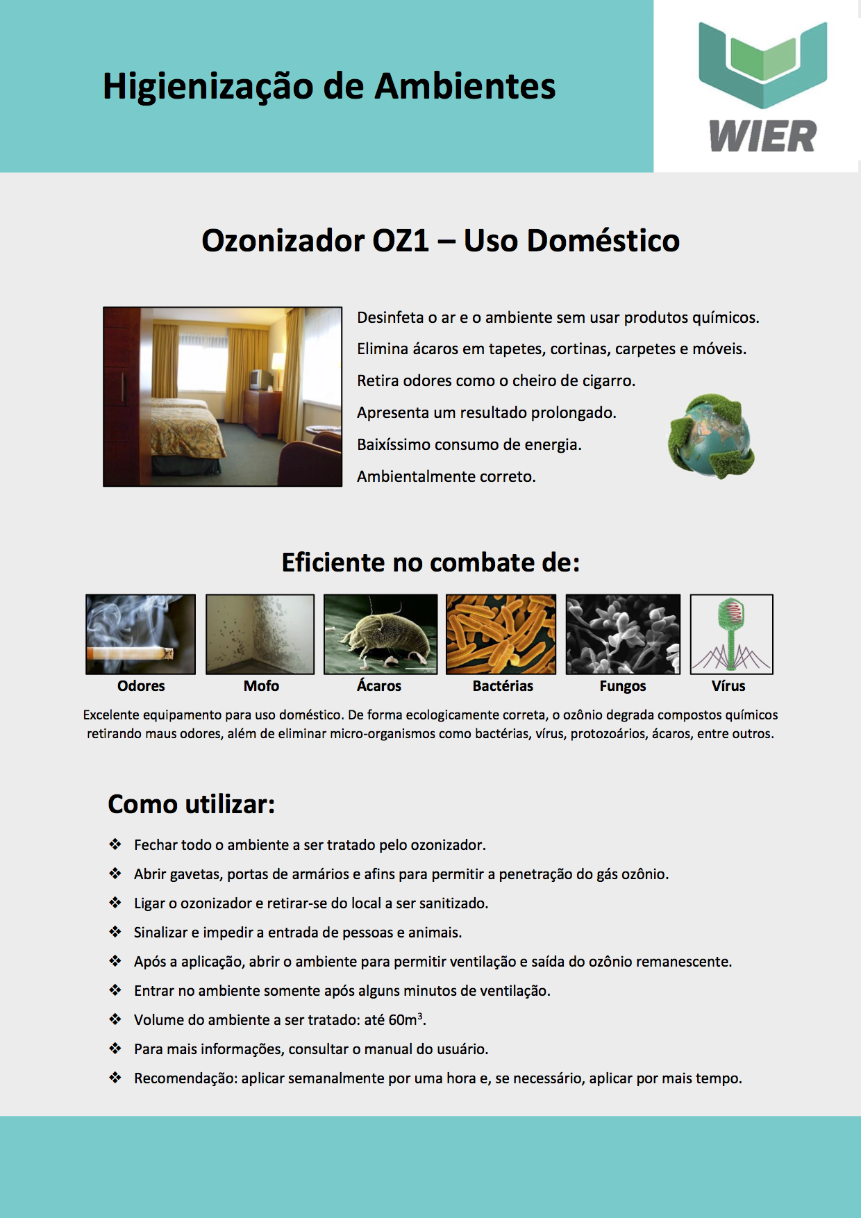 Gerador de Ozônio Doméstico